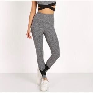 Beyond Yoga X Big Thing Leggings Black Steel Heather Charcoal Gray